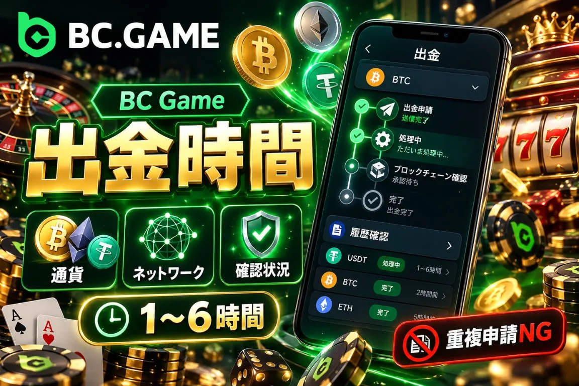 BC Gameの出金にはどのくらい時間がかかる？