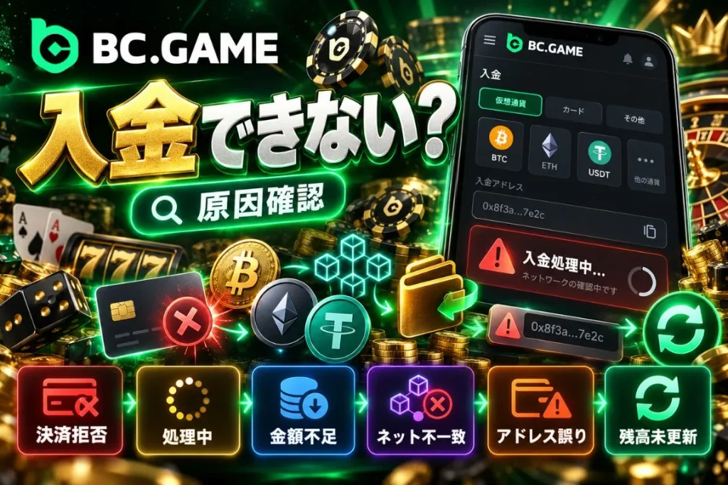 BC Gameに入金できない場合