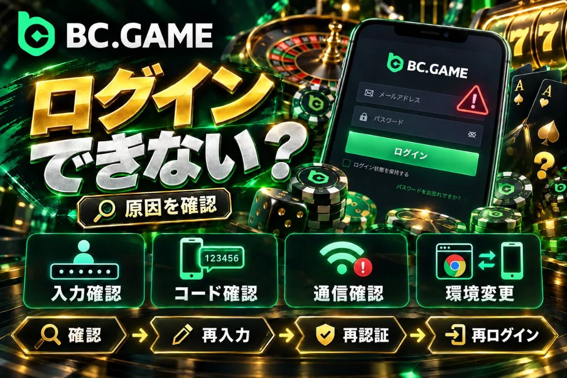 BC Gameにログインできない場合