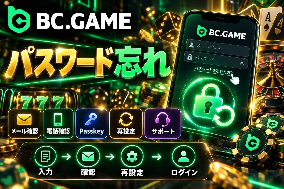 BC Gameのパスワードを忘れた場合