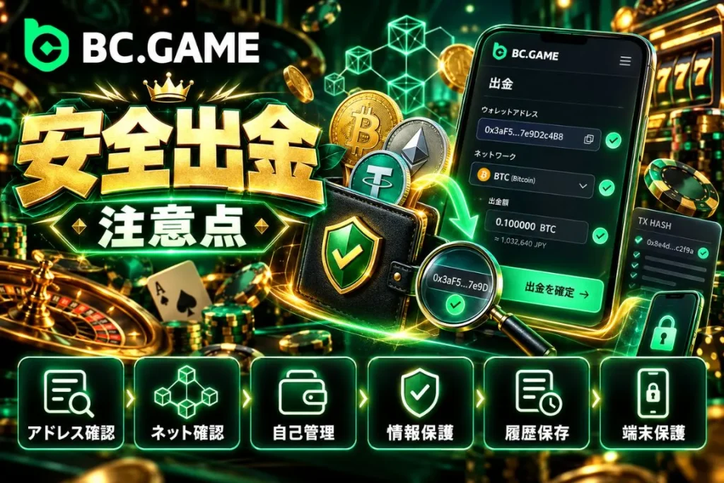 安全に出金するための注意点