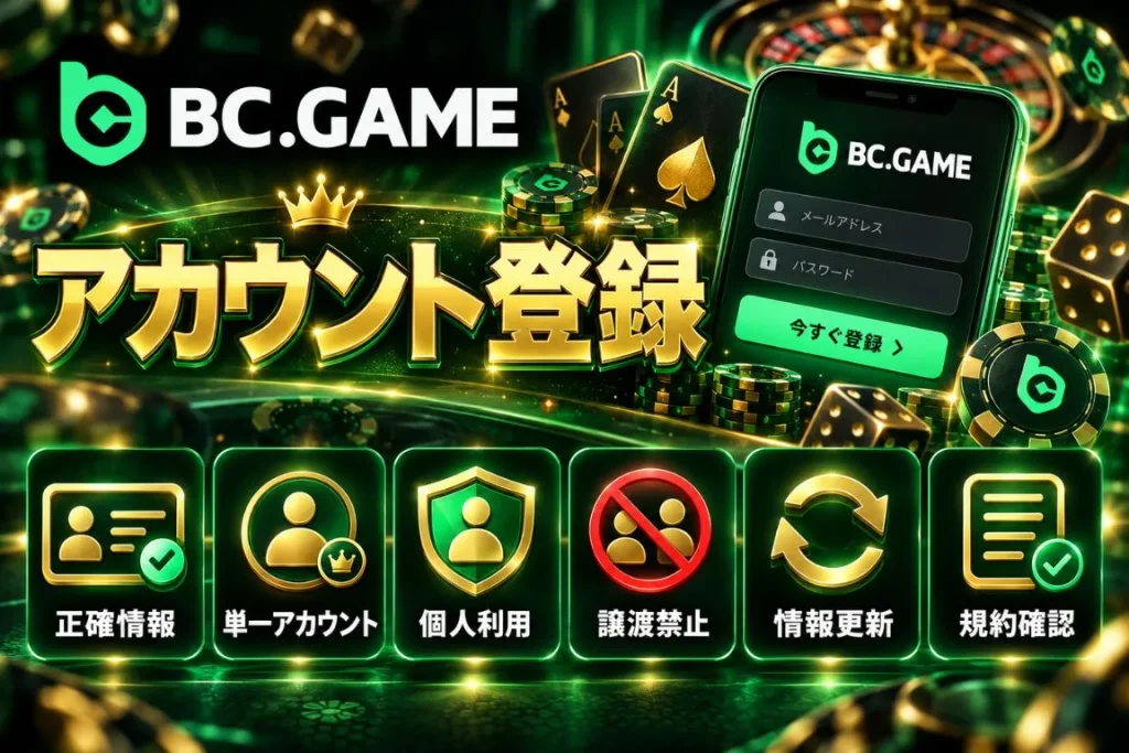 BC Gameアカウントの登録