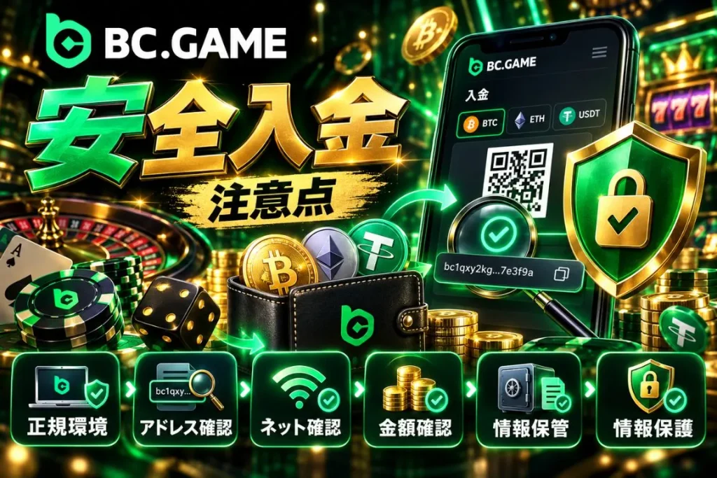 BC Gameへ安全に入金するための注意点