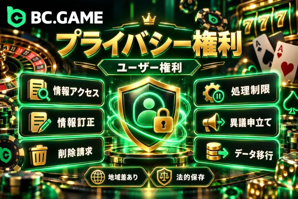 ユーザーのプライバシーに関する権利